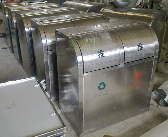 不銹鋼環(huán)保分類垃圾桶廠家生產(chǎn)圖