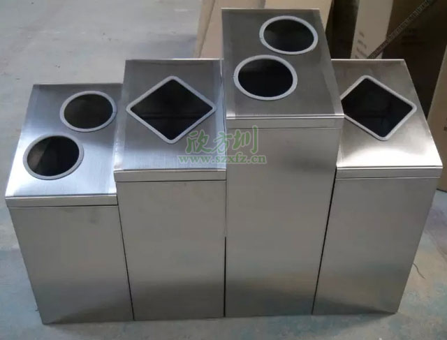 不銹鋼分類環(huán)?；厥胀?不銹鋼垃圾形狀投口垃圾桶