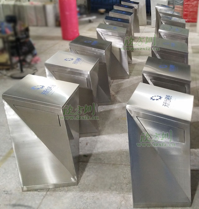 多面創意造型不銹鋼垃圾桶廠家生產工藝圖